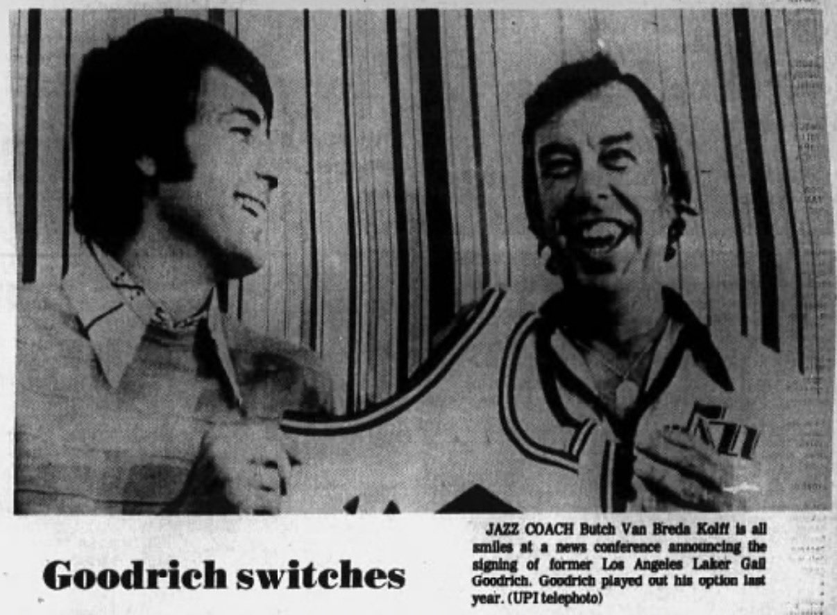 Jazz give Lakers first round pick for Gail Goodrich