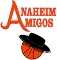 Alternate Anaheim Amigos ABA basketball logo from 1967-68